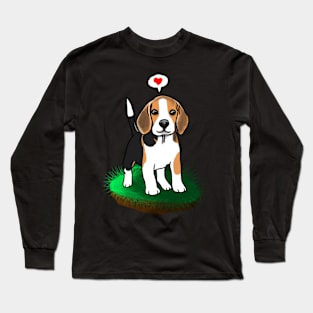 Little Puppy show love to everyone Long Sleeve T-Shirt